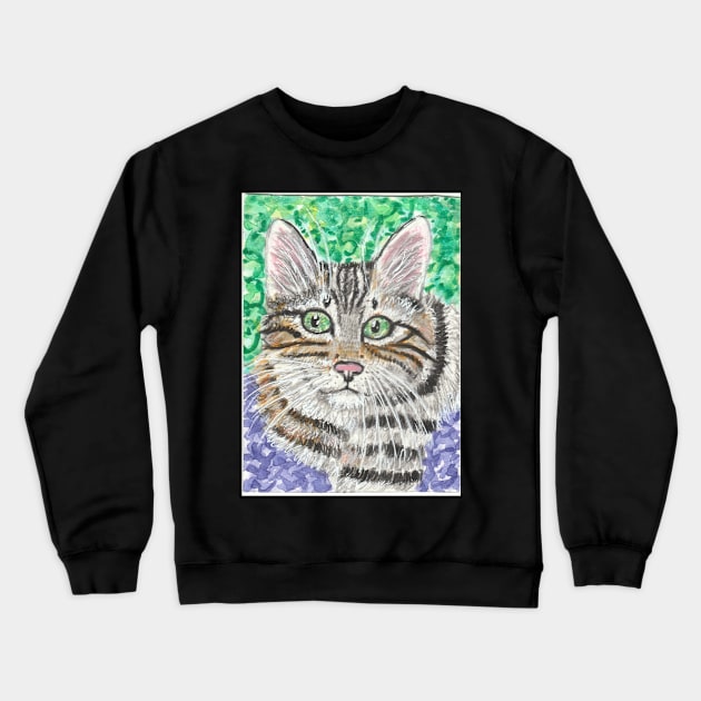 Cute cat  tabby Crewneck Sweatshirt by SamsArtworks